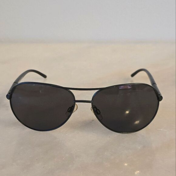 Kirkland Signature M28 Polarized Metal Aviator Sunglasses Gunmetal Grey Unisex - Picture 3 of 8